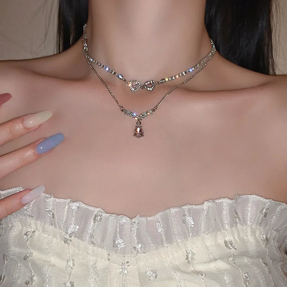 Hollow Love Heart Pendant Necklace