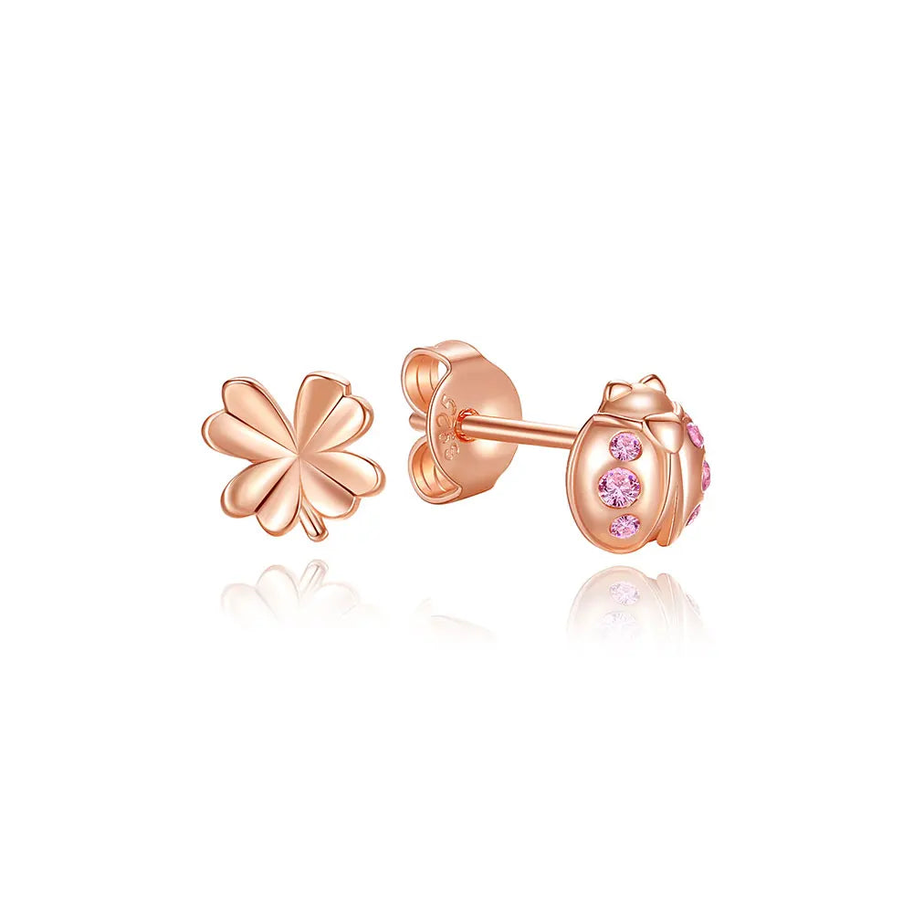 925 Sterling Silver Stud & Hoop Earrings Set