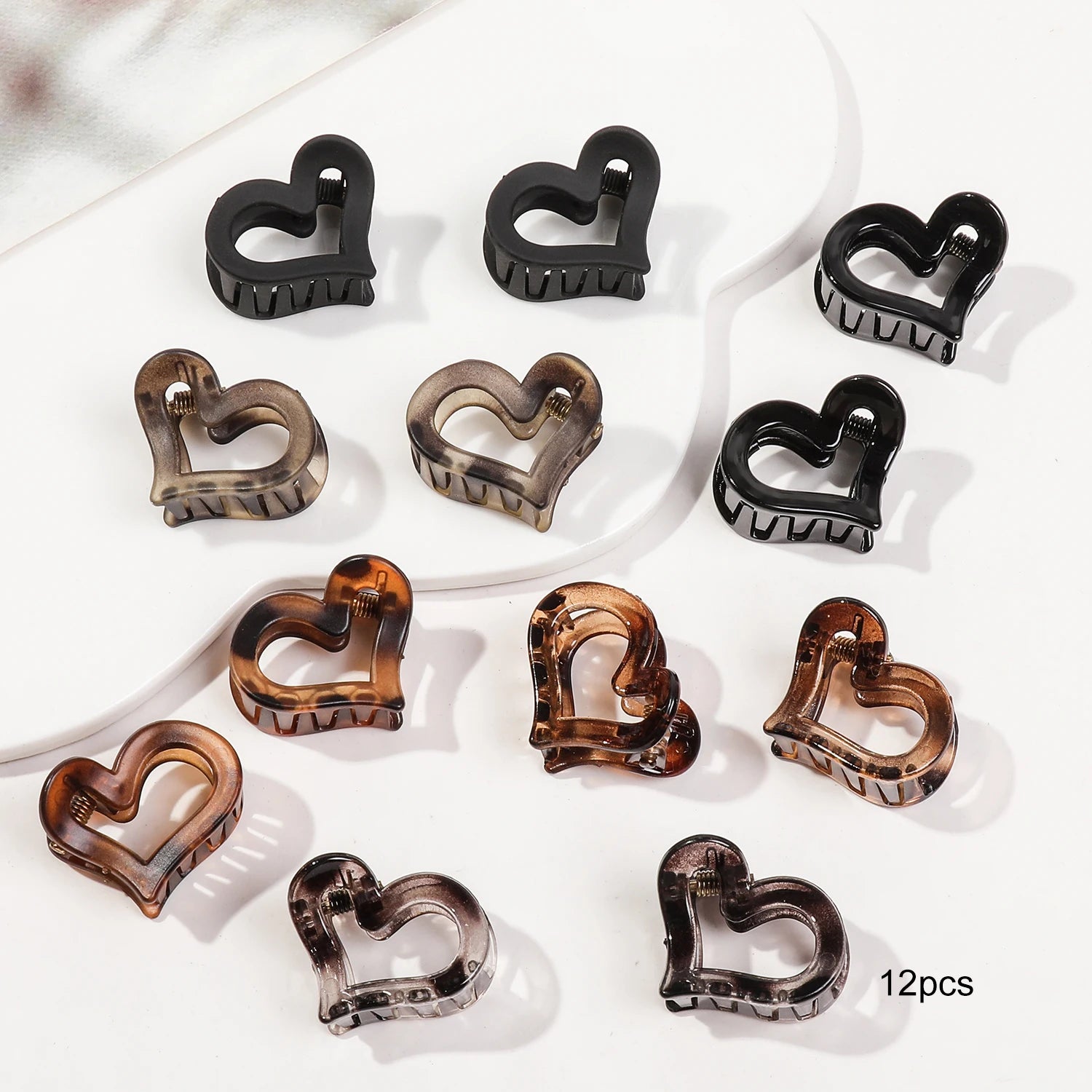 12/24/30Pcs Mini Flower Hair Claw Clips Pack