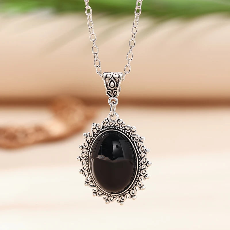 Gothic Vampire Cameo Pendant Choker – Velvet Necklace