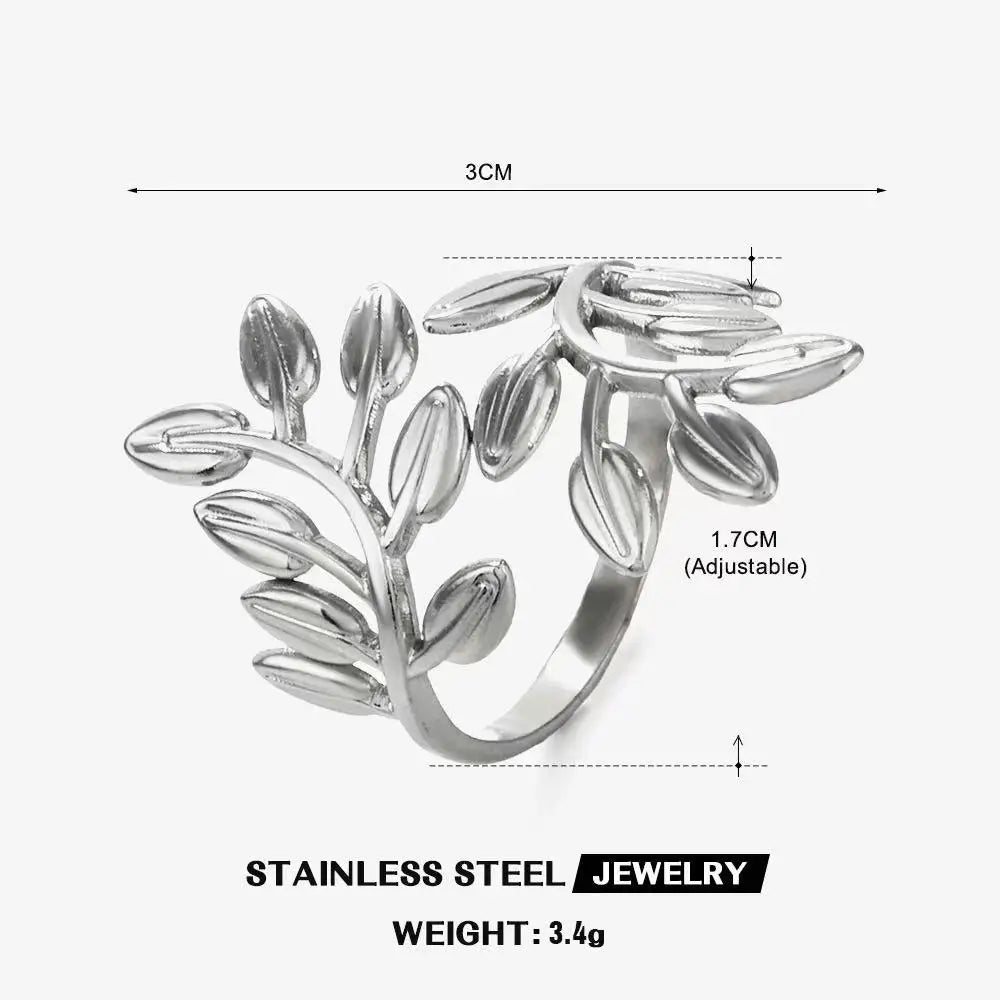 Gold Stainless Steel Heart Ring – Hollow Waterproof