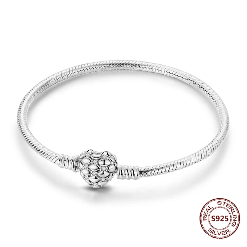 Star Moon Sun 925 Silver Charm Bracelet