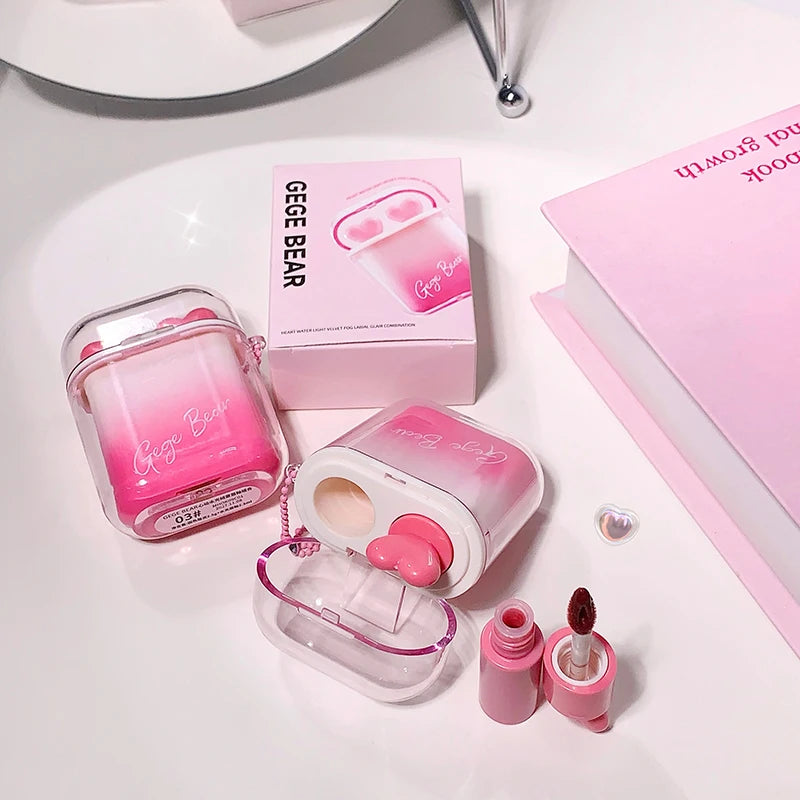 Cute Bear Lip Glaze Set