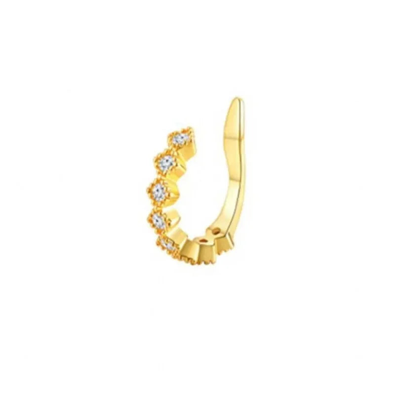Cute Metal Leaf Ear Cuff Clip Earrings