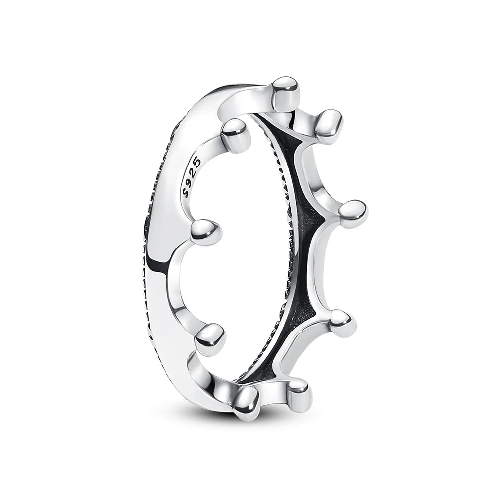 925 Sterling Silver Crown Heart Ring