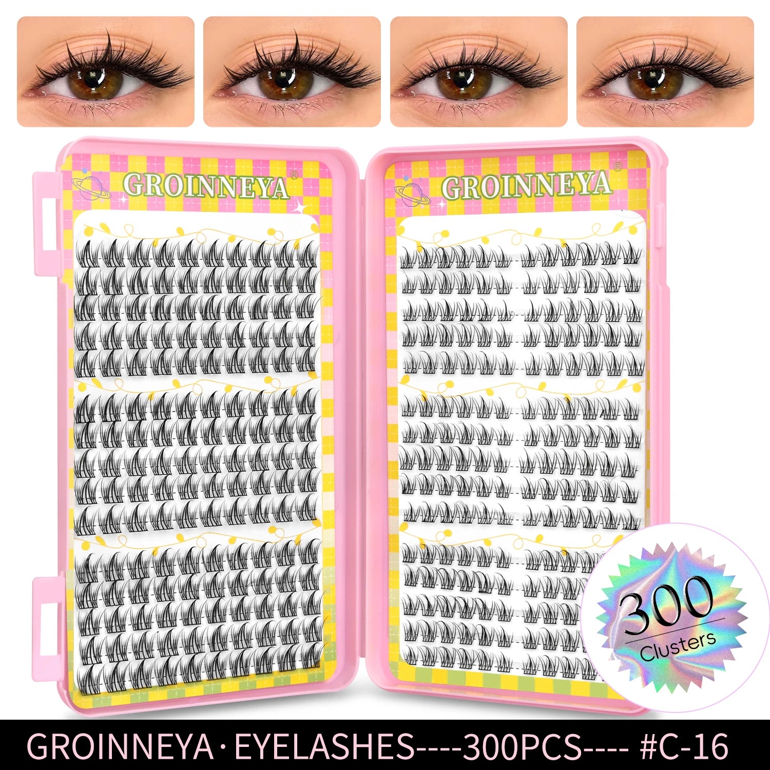 GROINNEYA 320PCS Lash Cluster Tray