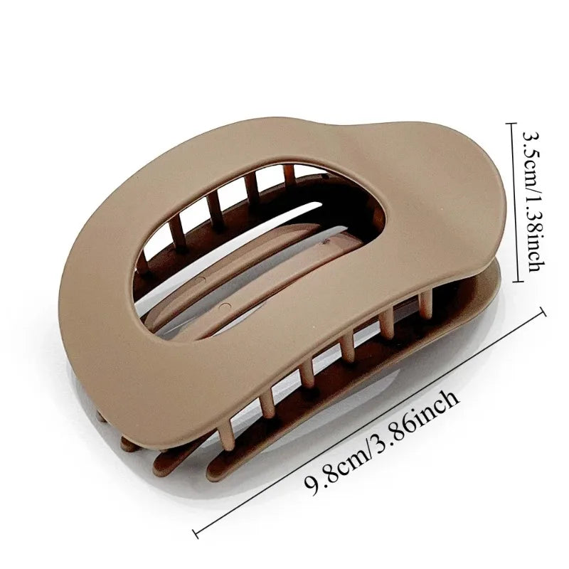 Leopard Matte Oval Hair Claw Clip