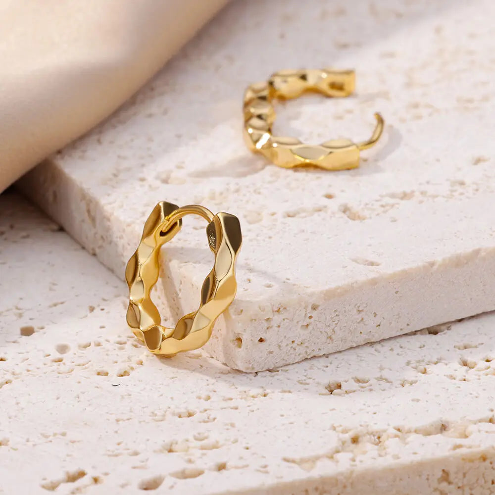 Elegant Round Stainless Steel Hoop Earrings