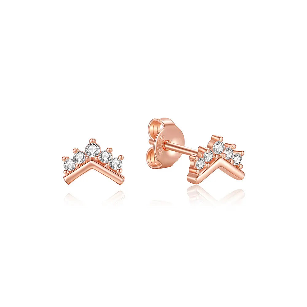 925 Sterling Silver Stud & Hoop Earrings Set