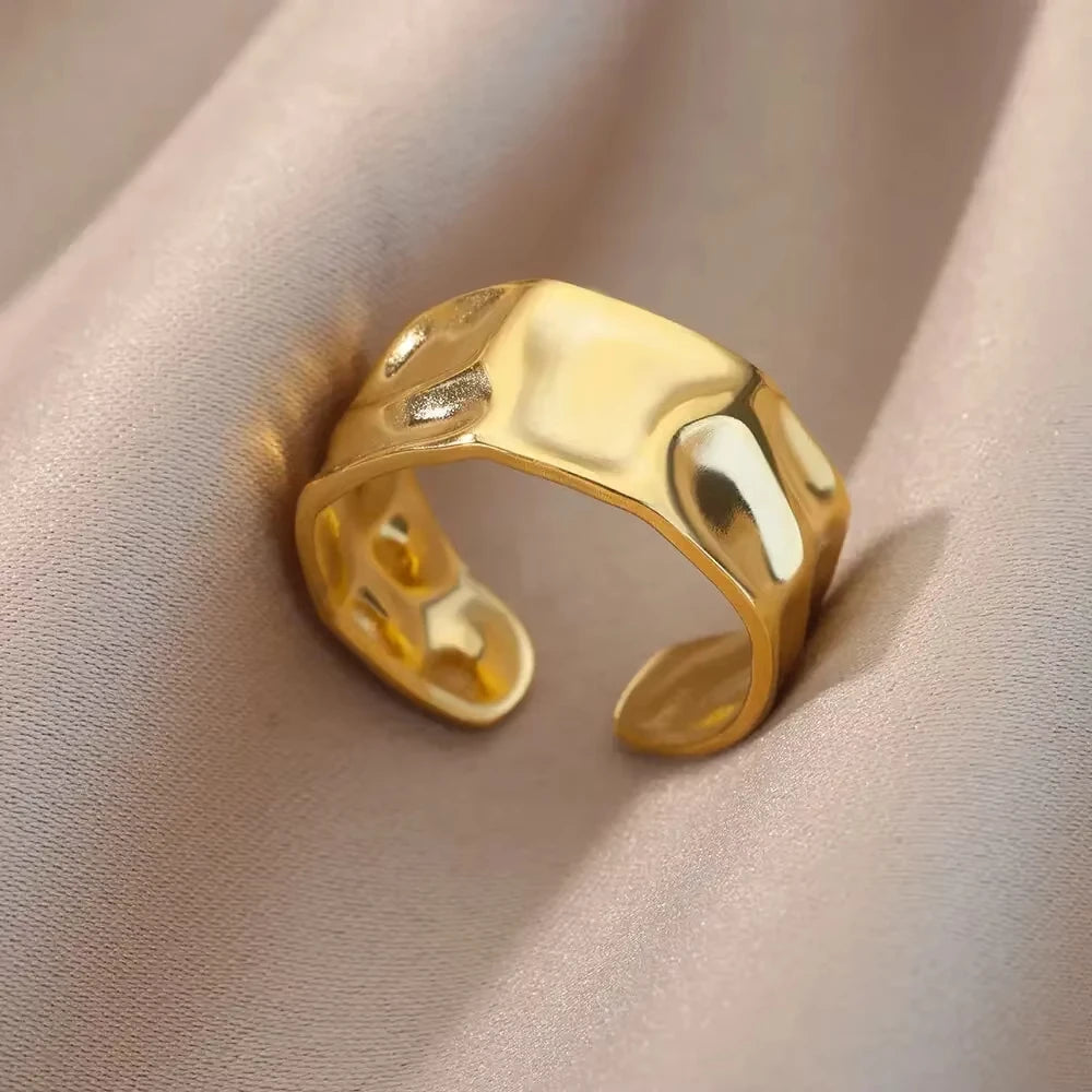 Stainless Steel Chunky Wide Ring