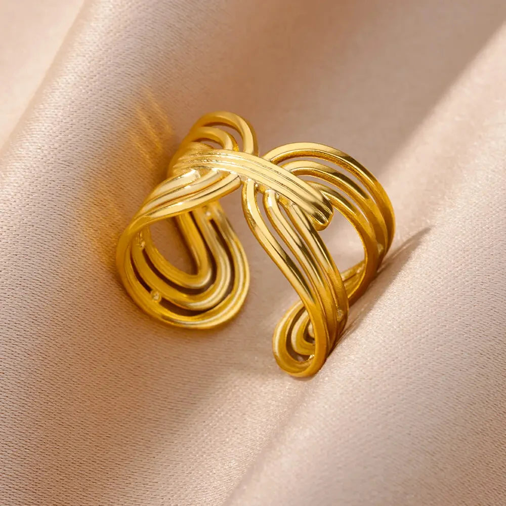 Stainless Steel Chunky Wide Ring