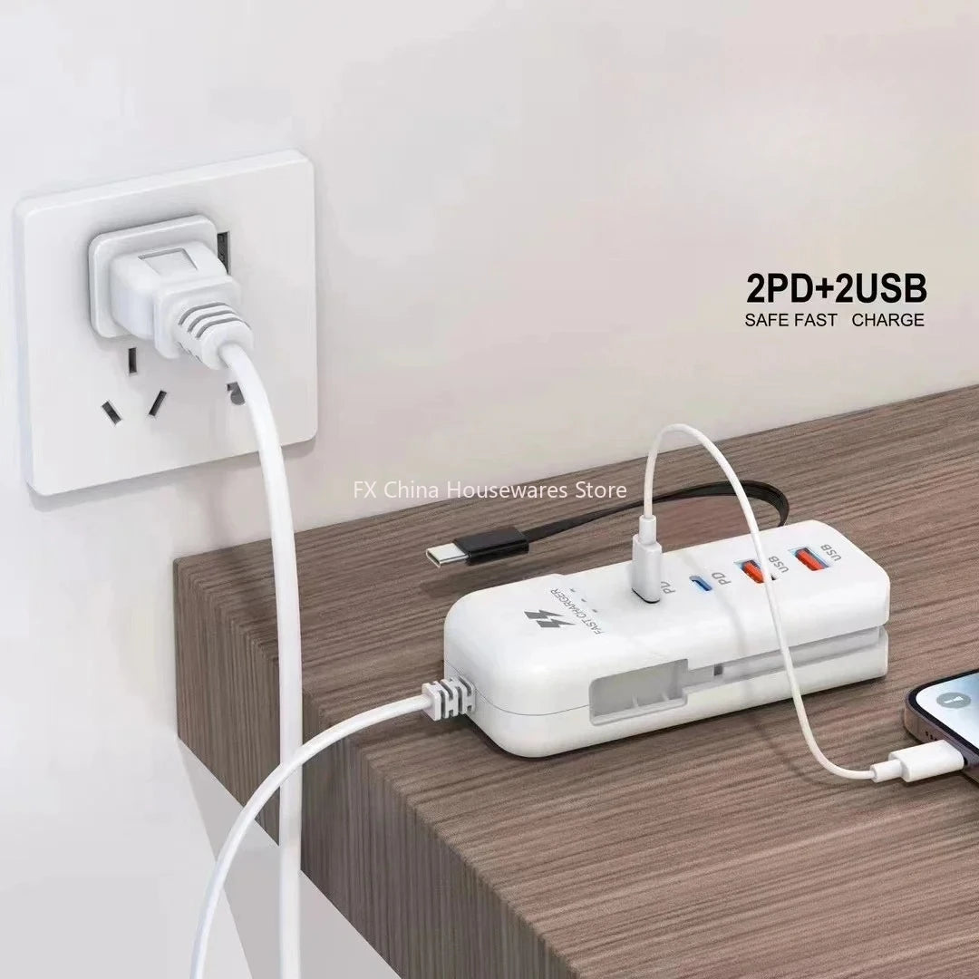 USB PD Type-C Fast Wall Charger Multiport Quick Charge Adapter EU/US Plug