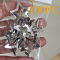 10/25/50/100pcs Y2K Silver Star Hair Clips