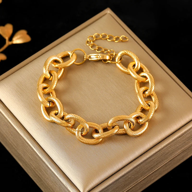 316L Stainless Steel Cuban Chain Bracelet