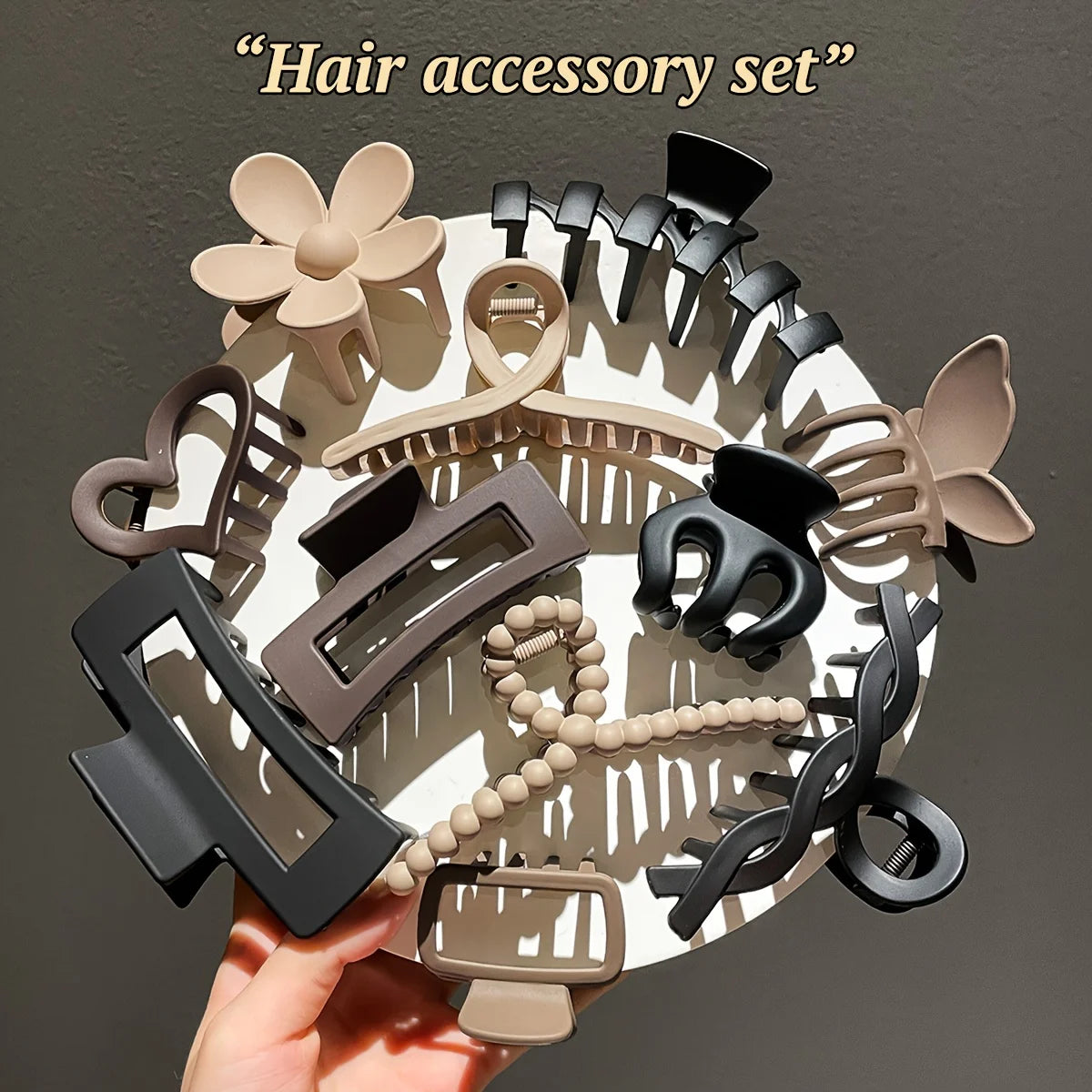 11pcs Women’s Frosted Hair Clip Set