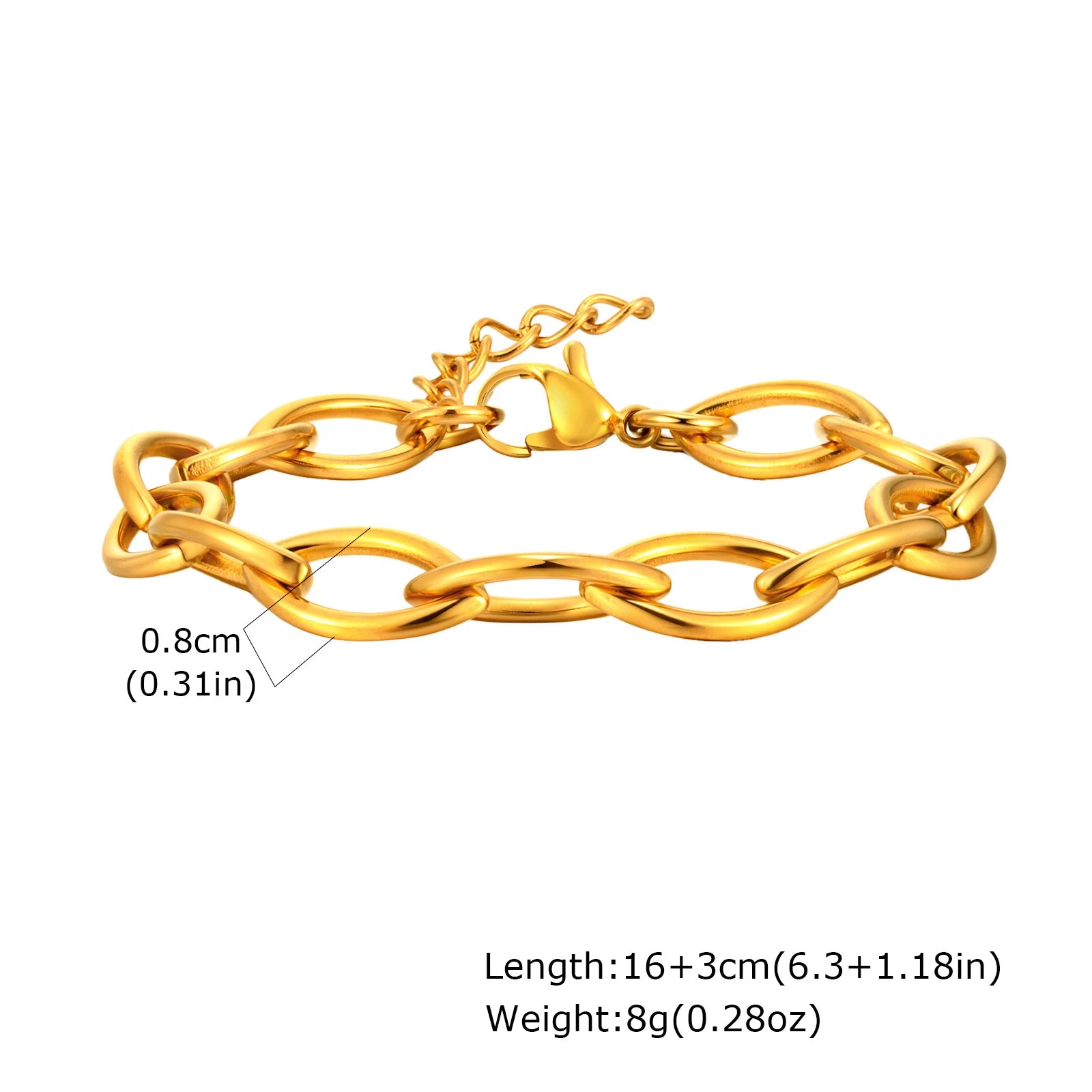 Chunky Stainless Steel Link Chain Bracelet