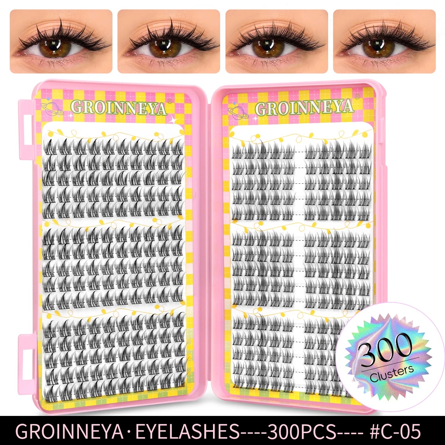 GROINNEYA 320PCS Lash Cluster Tray