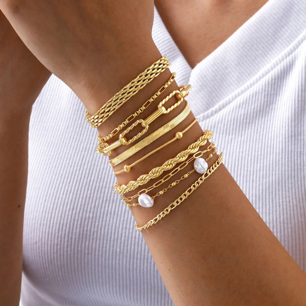 Waterproof Stainless Steel Chain Bracelet – Gold