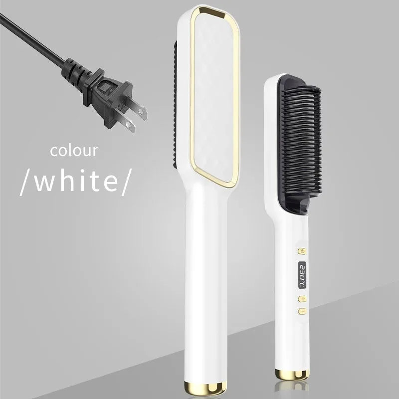 Electric Hot Comb – Negative Ion Anti-Scald Hair Straightening Styling Brush