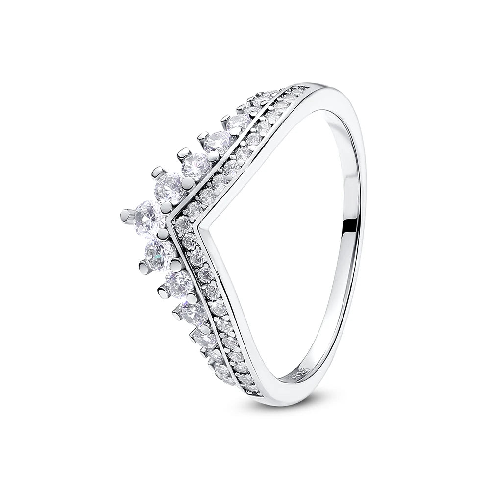 925 Sterling Silver Crown Heart Ring
