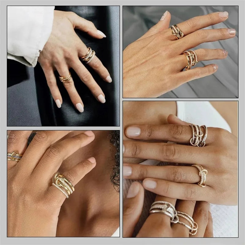 Two-Tone Copper Stackable Ring for Women