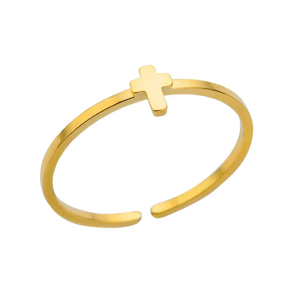 Luxury 316L Gold Stainless Steel Ring