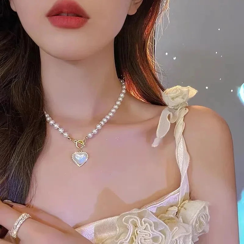 Hollow Love Heart Pendant Necklace