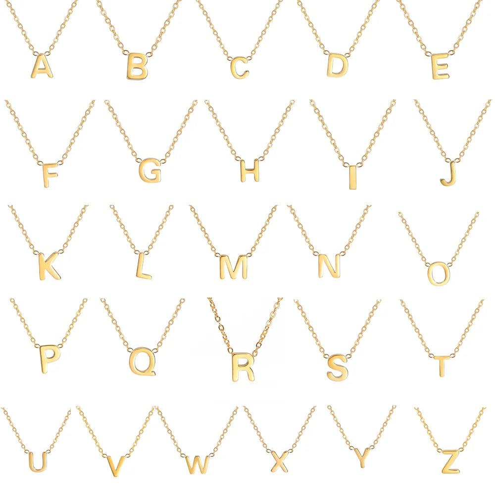 Cazador Minimalist A–Z Initial Necklace – Stainless Steel