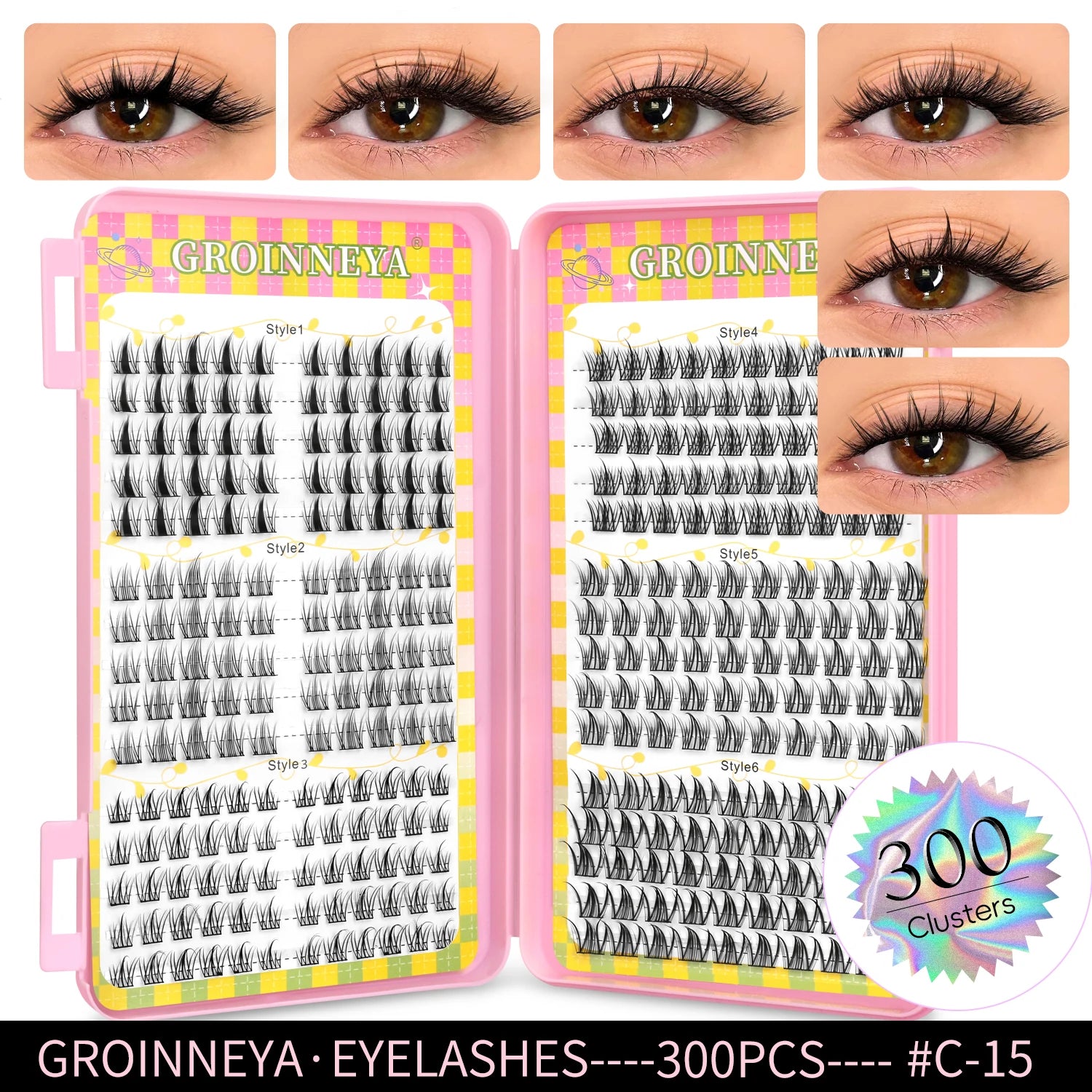 GROINNEYA 320PCS Lash Cluster Tray