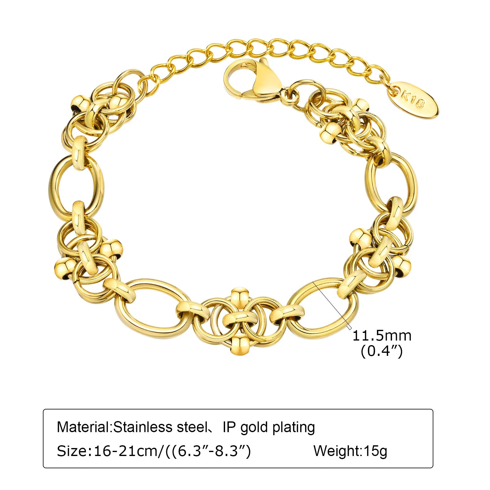 Chunky Stainless Steel Link Chain Bracelet