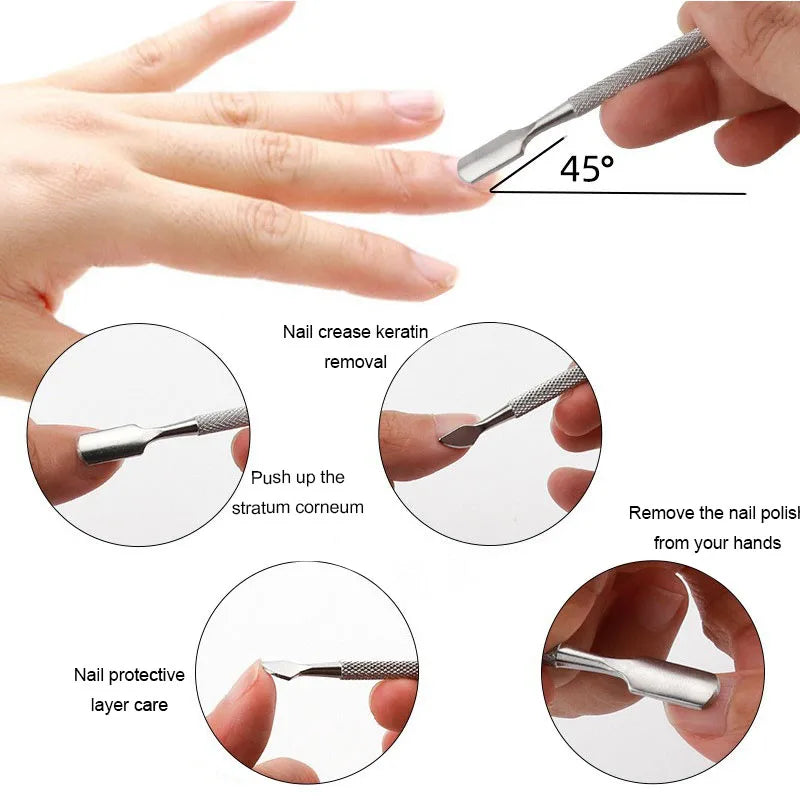 Cuticle Pusher & Remover Tool