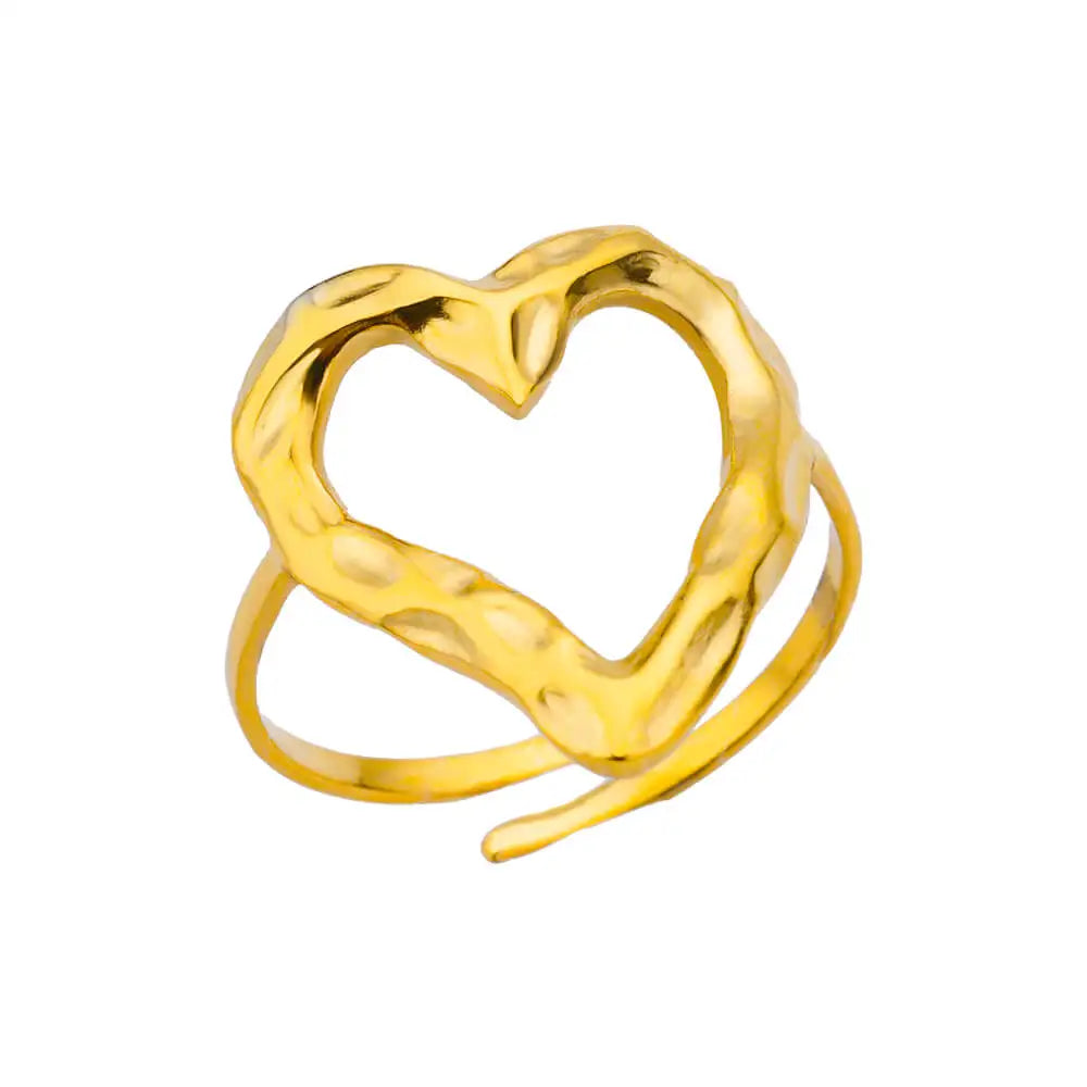 Luxury 316L Gold Stainless Steel Ring