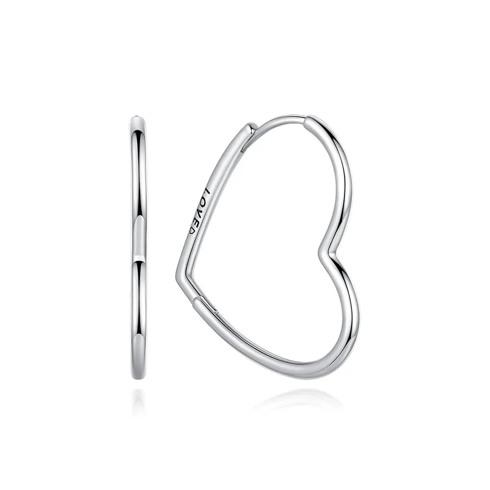 925 Sterling Silver Stud & Hoop Earrings Set