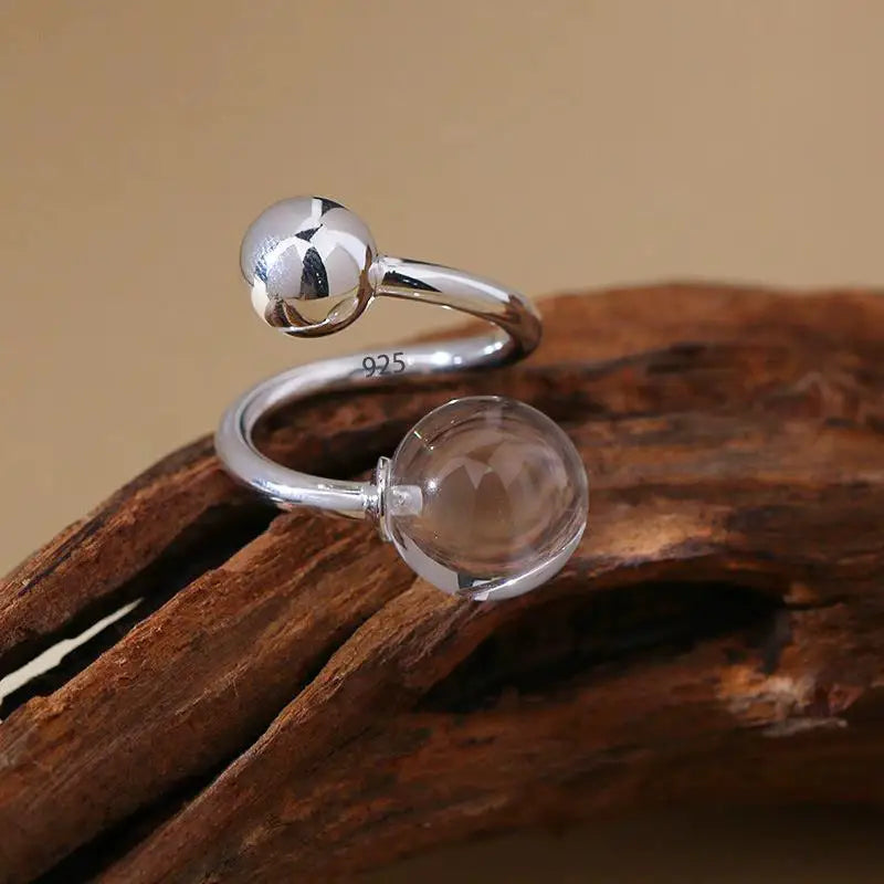 925 Silver Twisted Croissant Ring