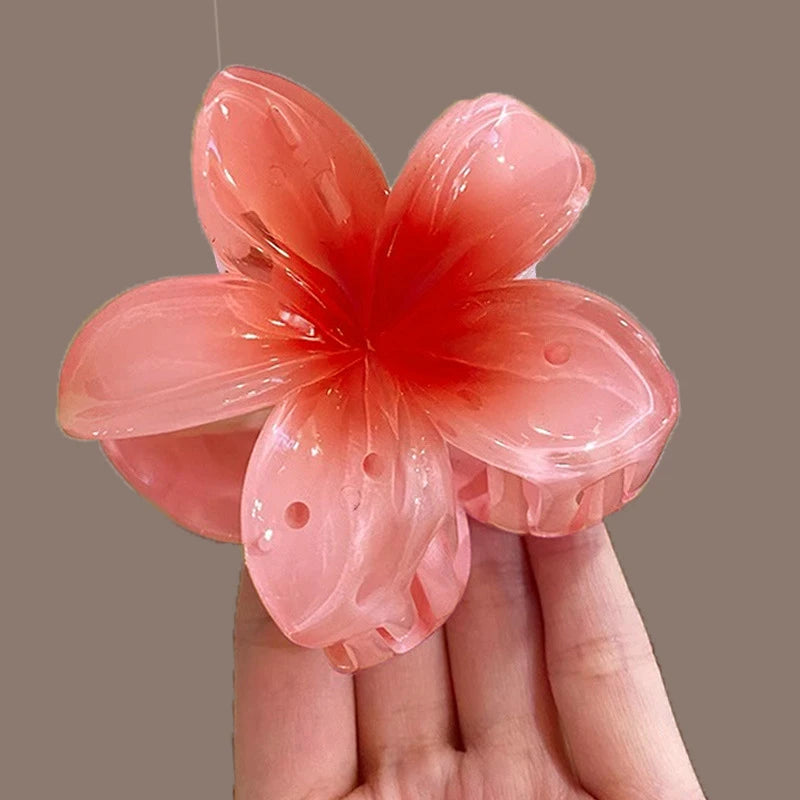 New Hawaiian Gradient Flower Hair Clips