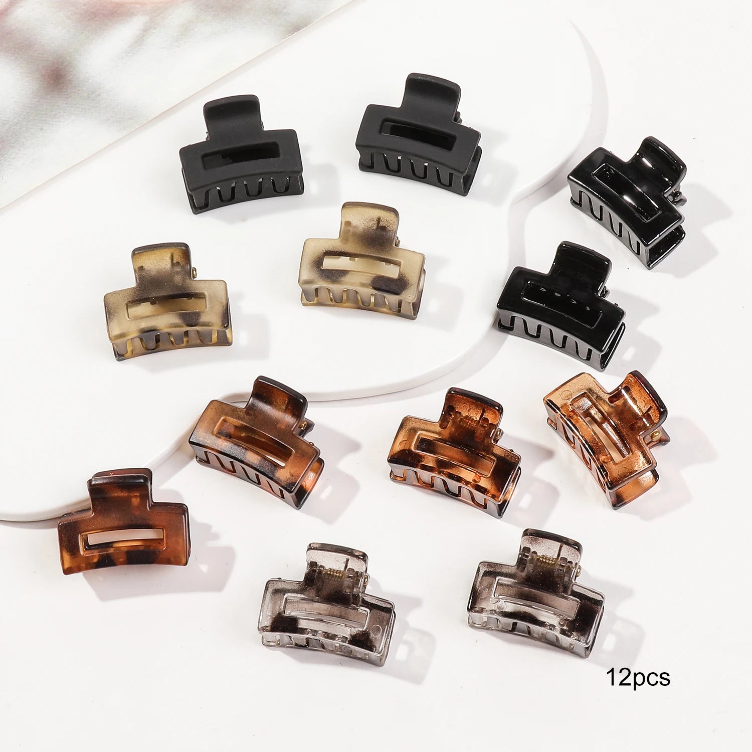 12/24/30Pcs Mini Flower Hair Claw Clips Pack