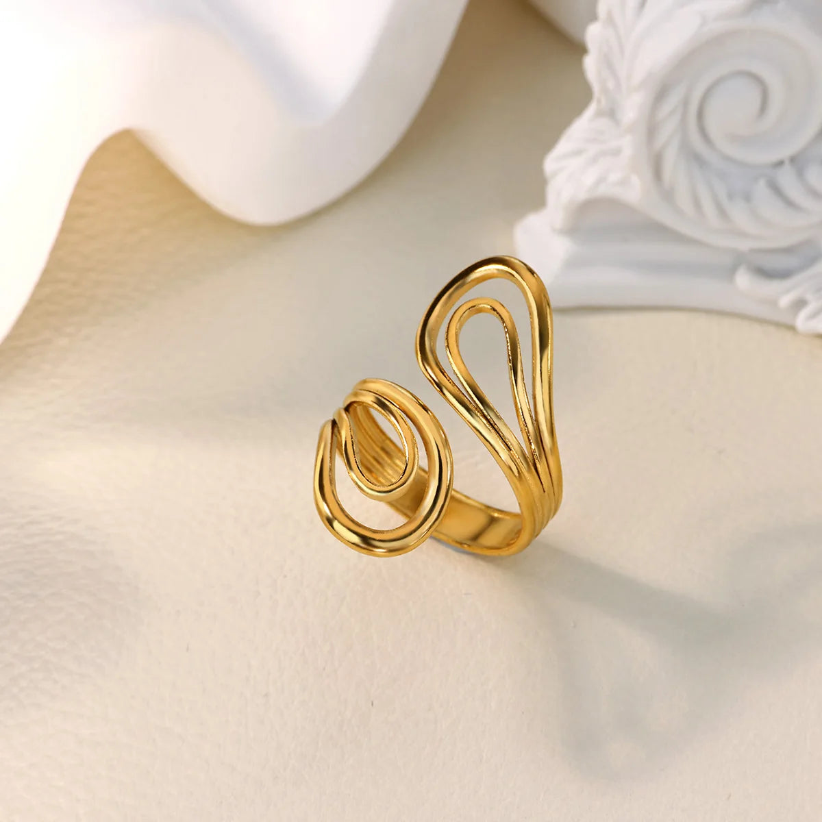 Stainless Steel Chunky Wide Ring