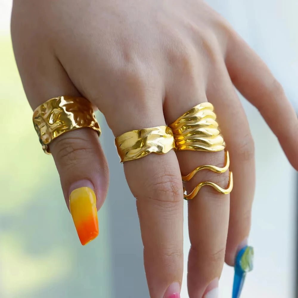 Stainless Steel Chunky Wide Ring