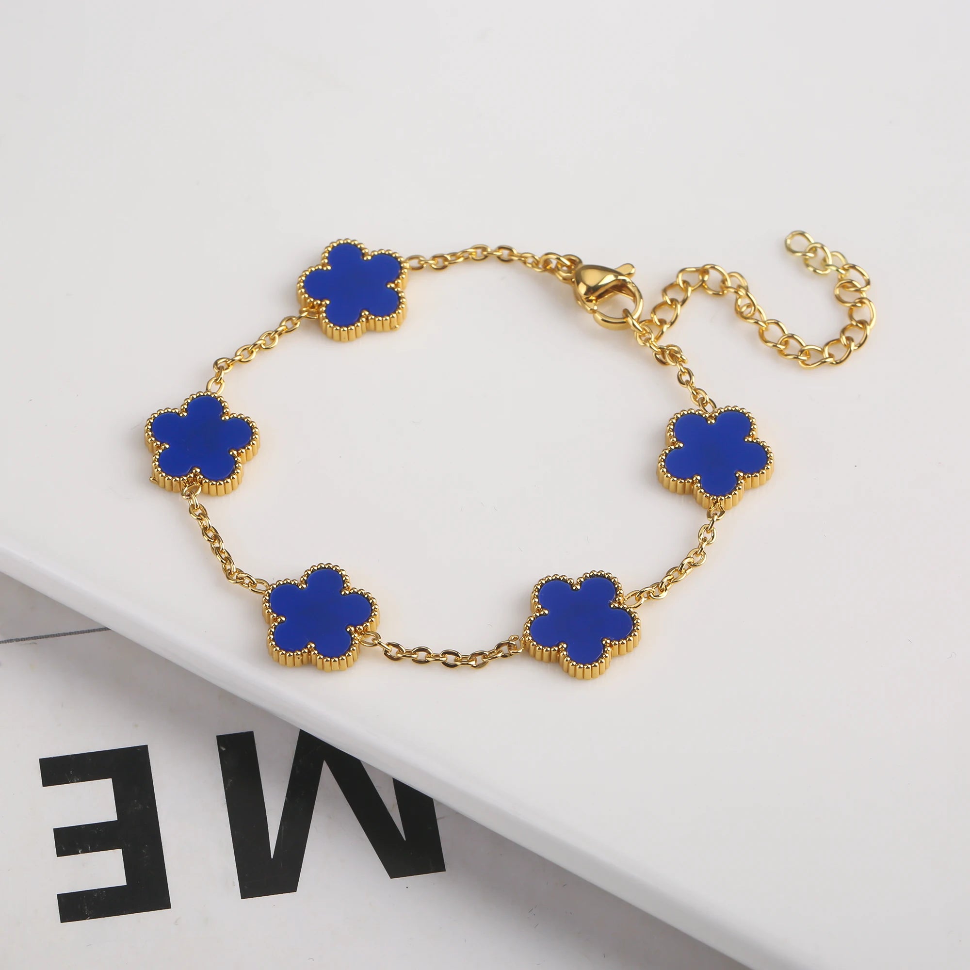Stainless Steel Clover Flower Bracelet