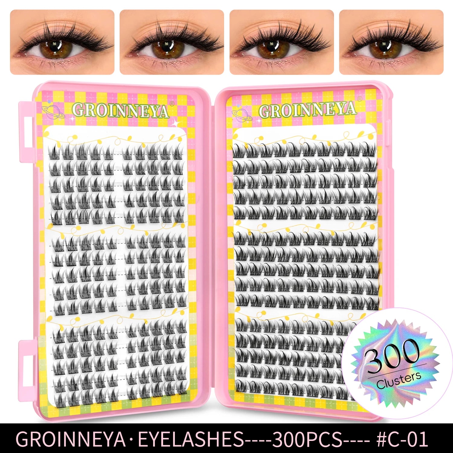 GROINNEYA 320PCS Lash Cluster Tray