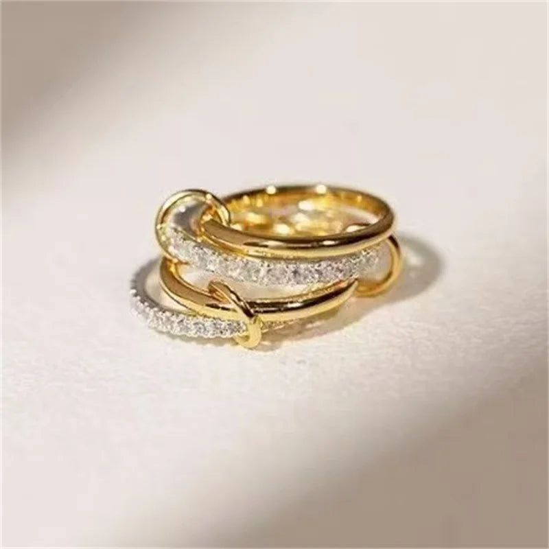Two-Tone Copper Stackable Ring for Women