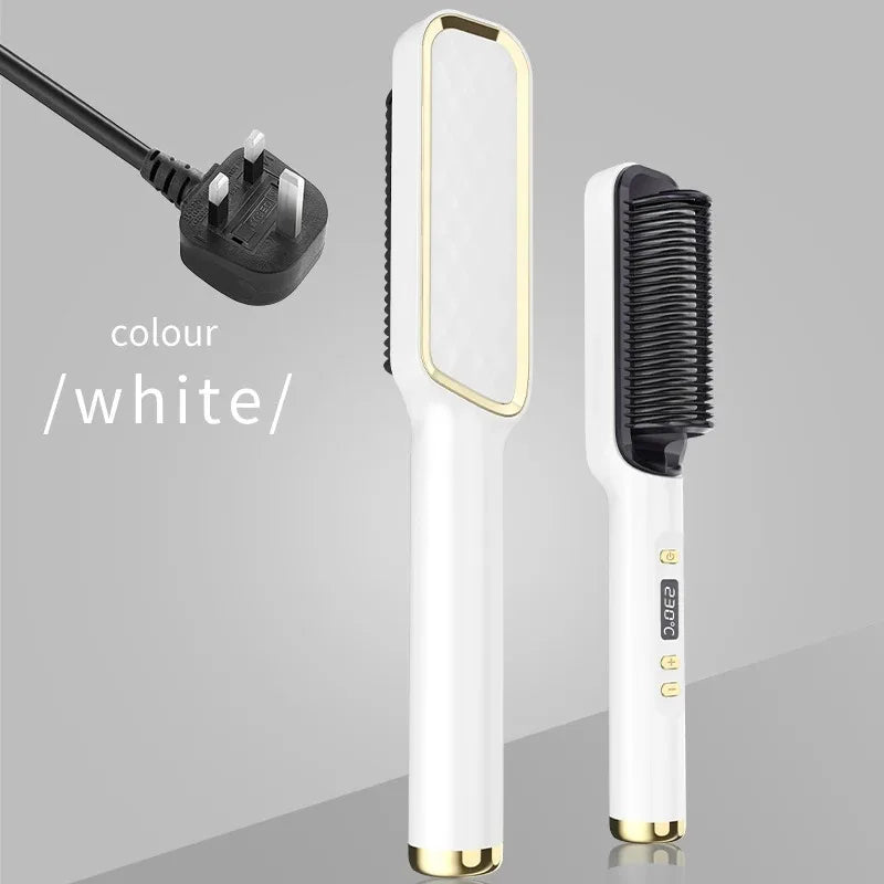 Electric Hot Comb – Negative Ion Anti-Scald Hair Straightening Styling Brush