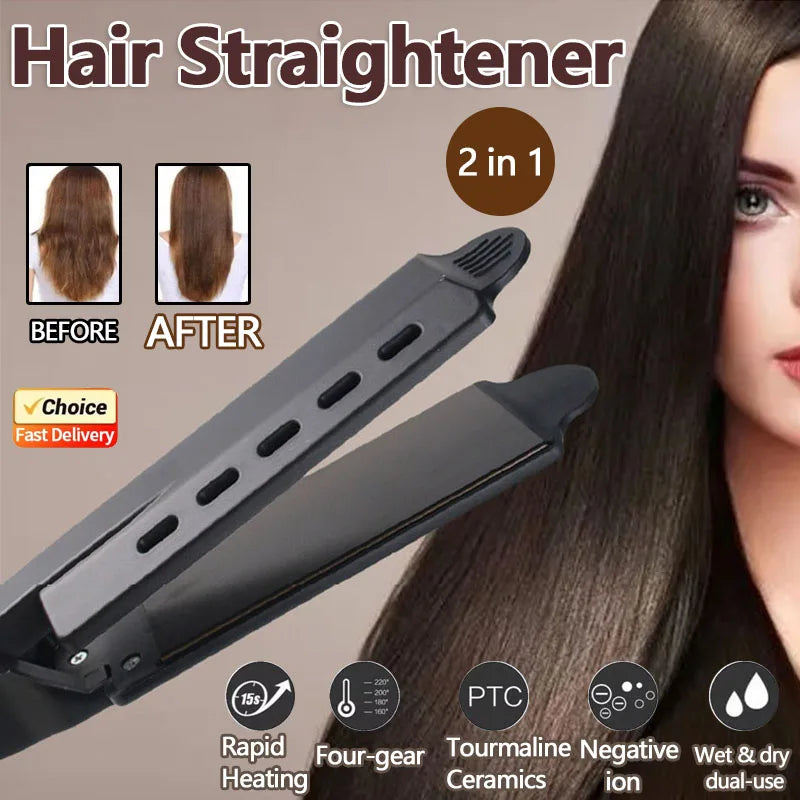 Dual Use Hair Straightener & Curling Iron