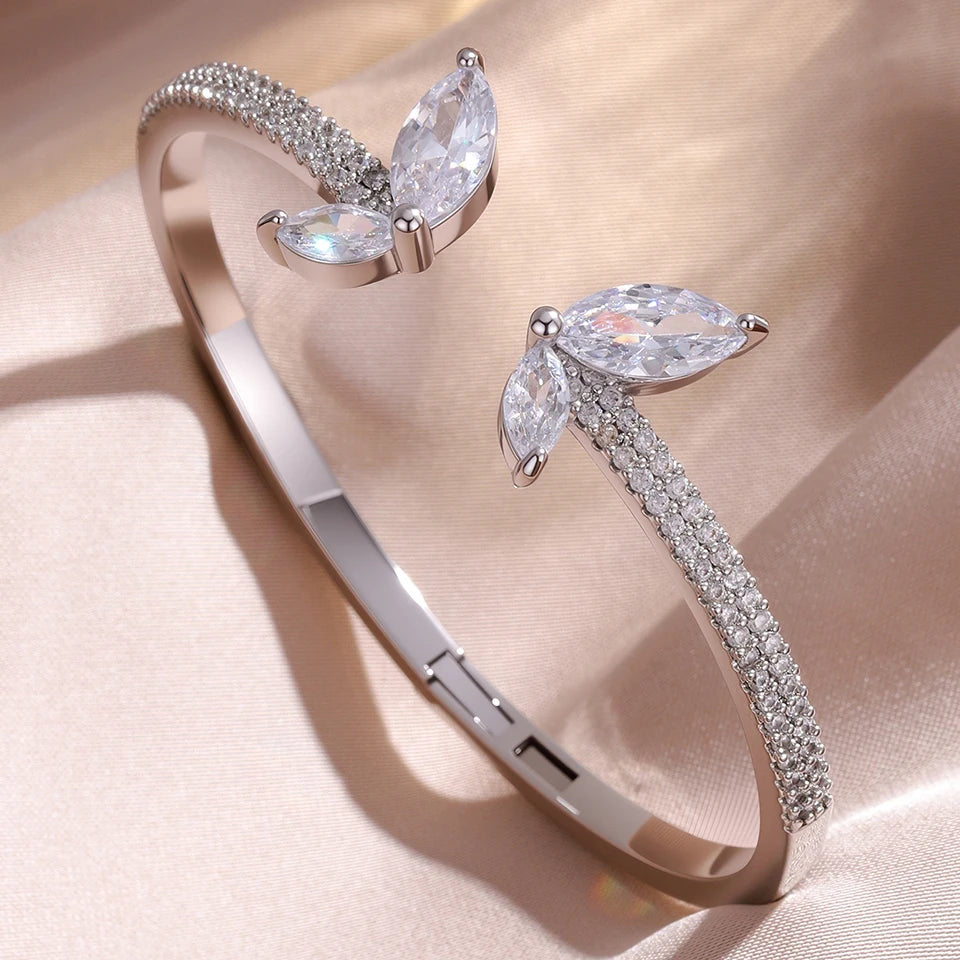 Luxury Geometric Gold Cuff Bangles Bracelet