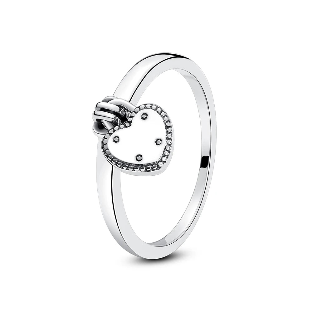 925 Sterling Silver Crown Heart Ring