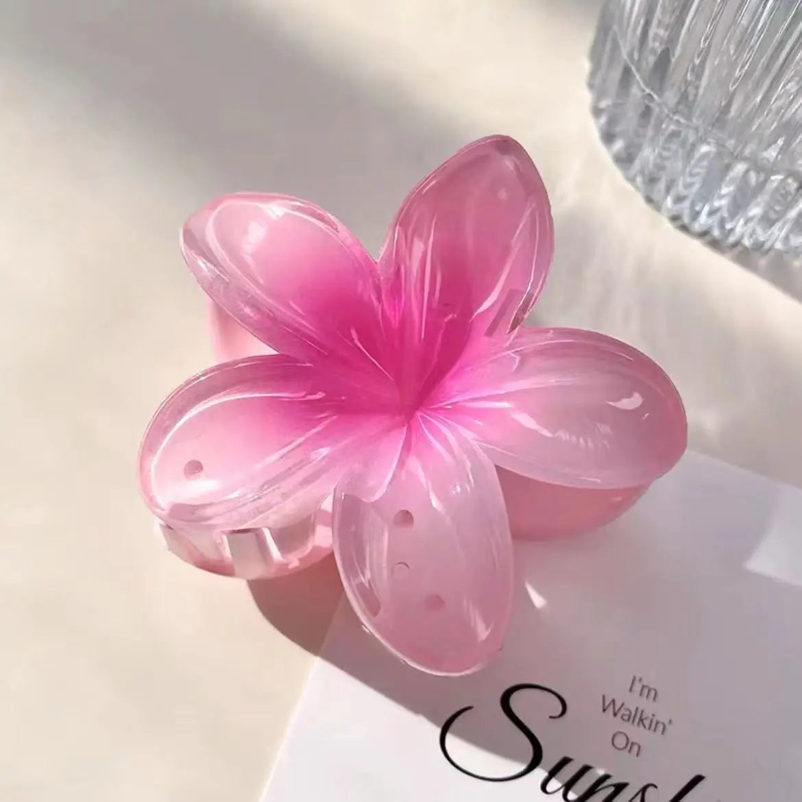 New Hawaiian Gradient Flower Hair Clips