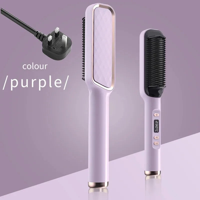 Electric Hot Comb – Negative Ion Anti-Scald Hair Straightening Styling Brush