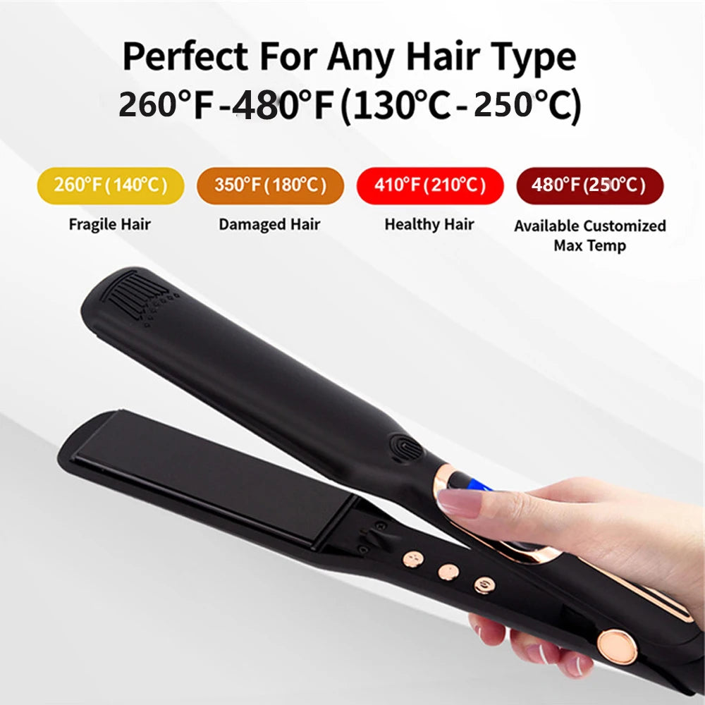 Hair Straightener 480°F Professional Wide Plate Flat Iron
