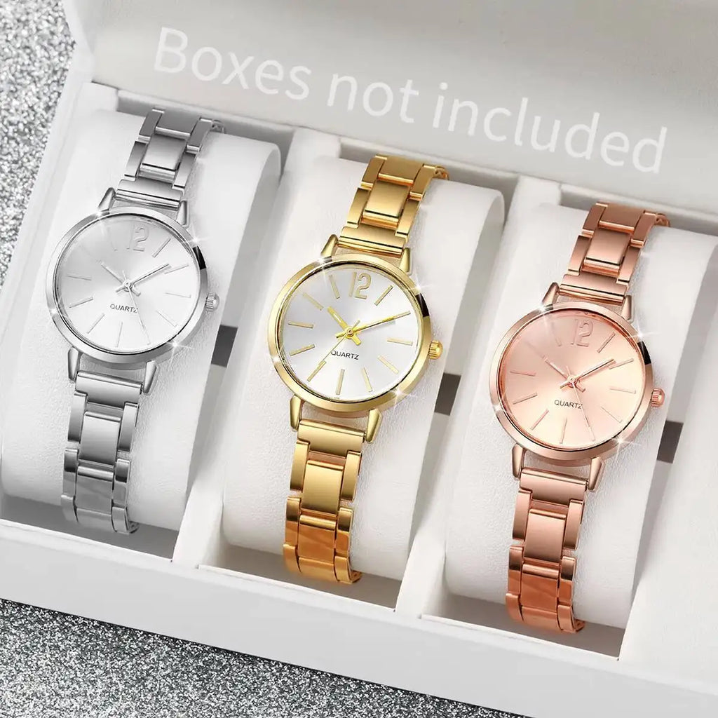 1/2/3PCS Simple Dial Women Quartz Watch