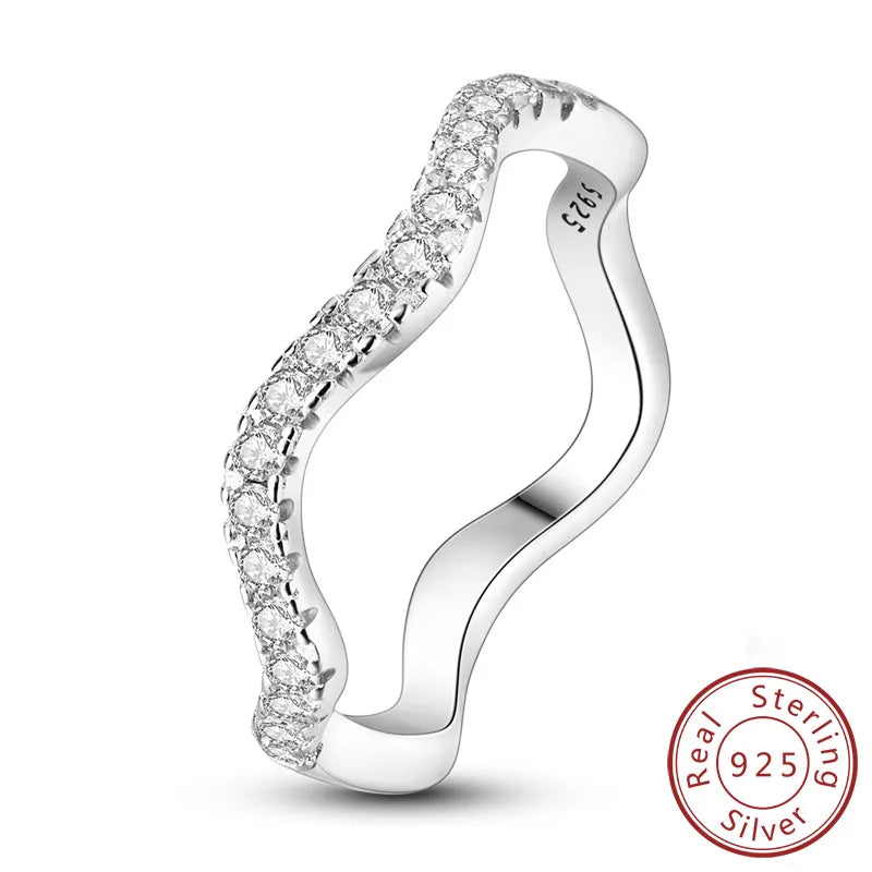 925 Silver Infinity Zircon Ring for Women